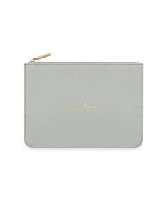 Katie Loxton Structured Pouch | Live to Dream | Pale Grey